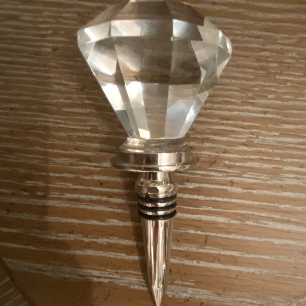 Brand new huge diamond ring decor piece OR bottle stopper